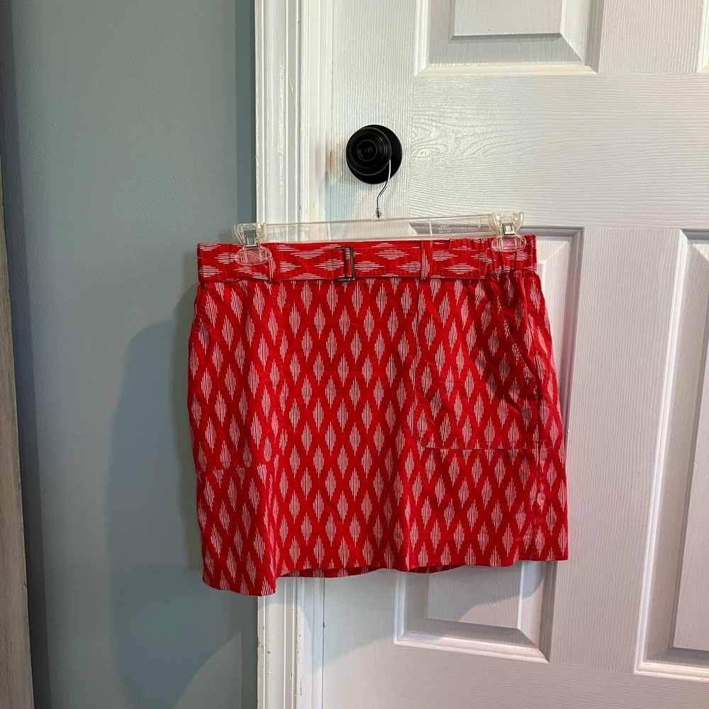 Banana Republic Red-Orange Mini Skirt